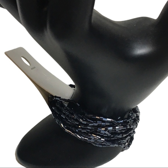 BLUE metallic beaded bracelet - Picture 2 of 6